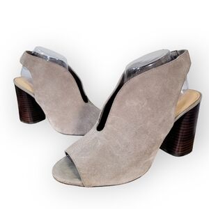 Gibson & Latimer Londyn Suede Slingbacks Booties Heels Size 10